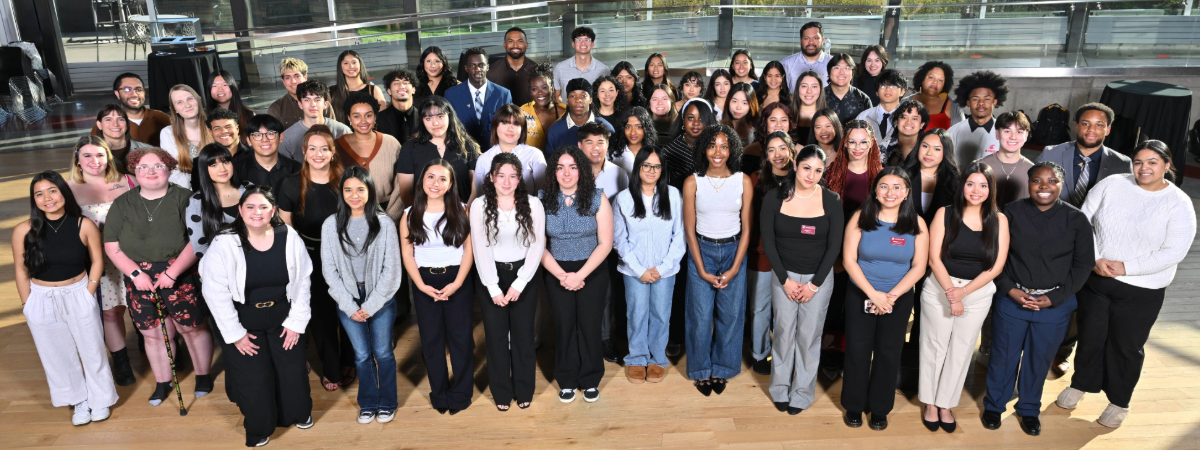 student mentors pose in a group photo